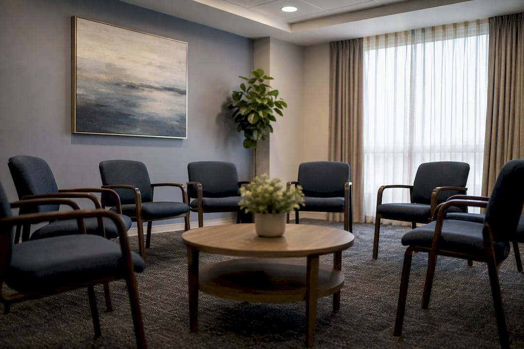 Empty therapy room without phones