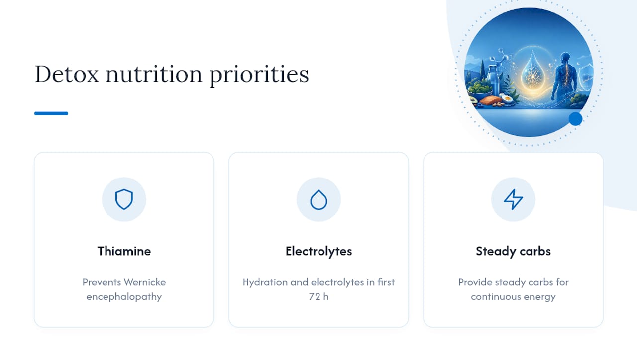Clinical priority order for detox nutrition support