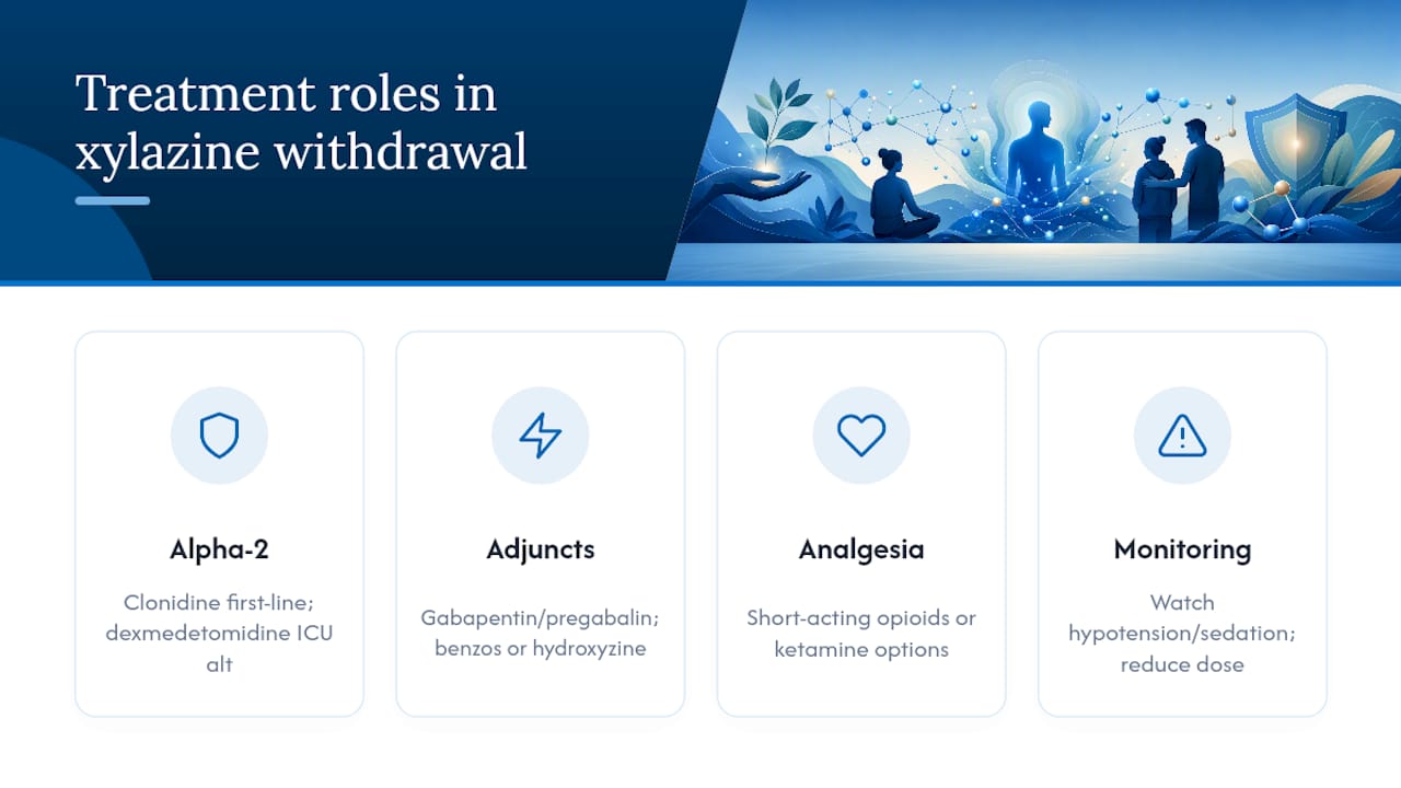 What Medications Treat Xylazine Withdrawal Symptoms? — overview diagram