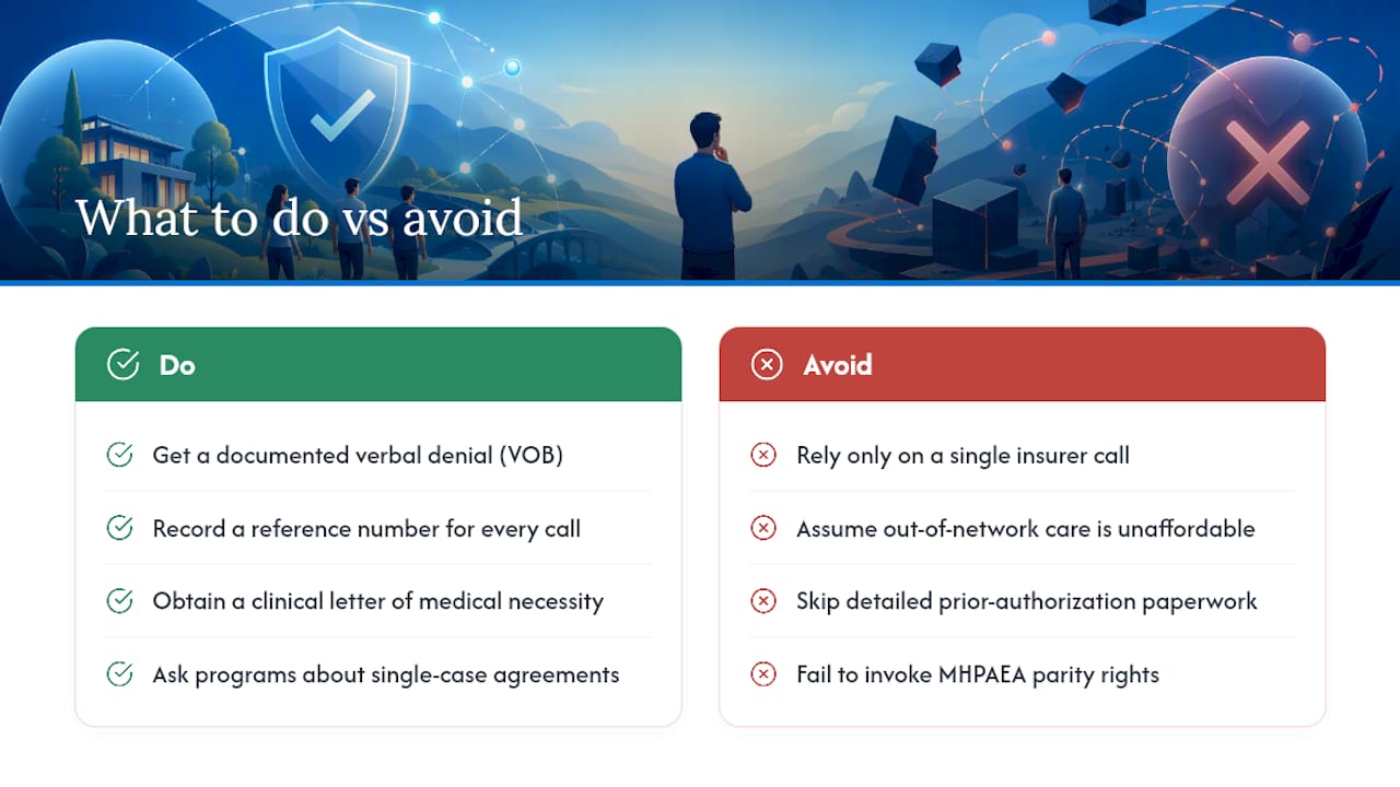 Why the Standard Advice on Rehab Coverage Falls Short — overview diagram