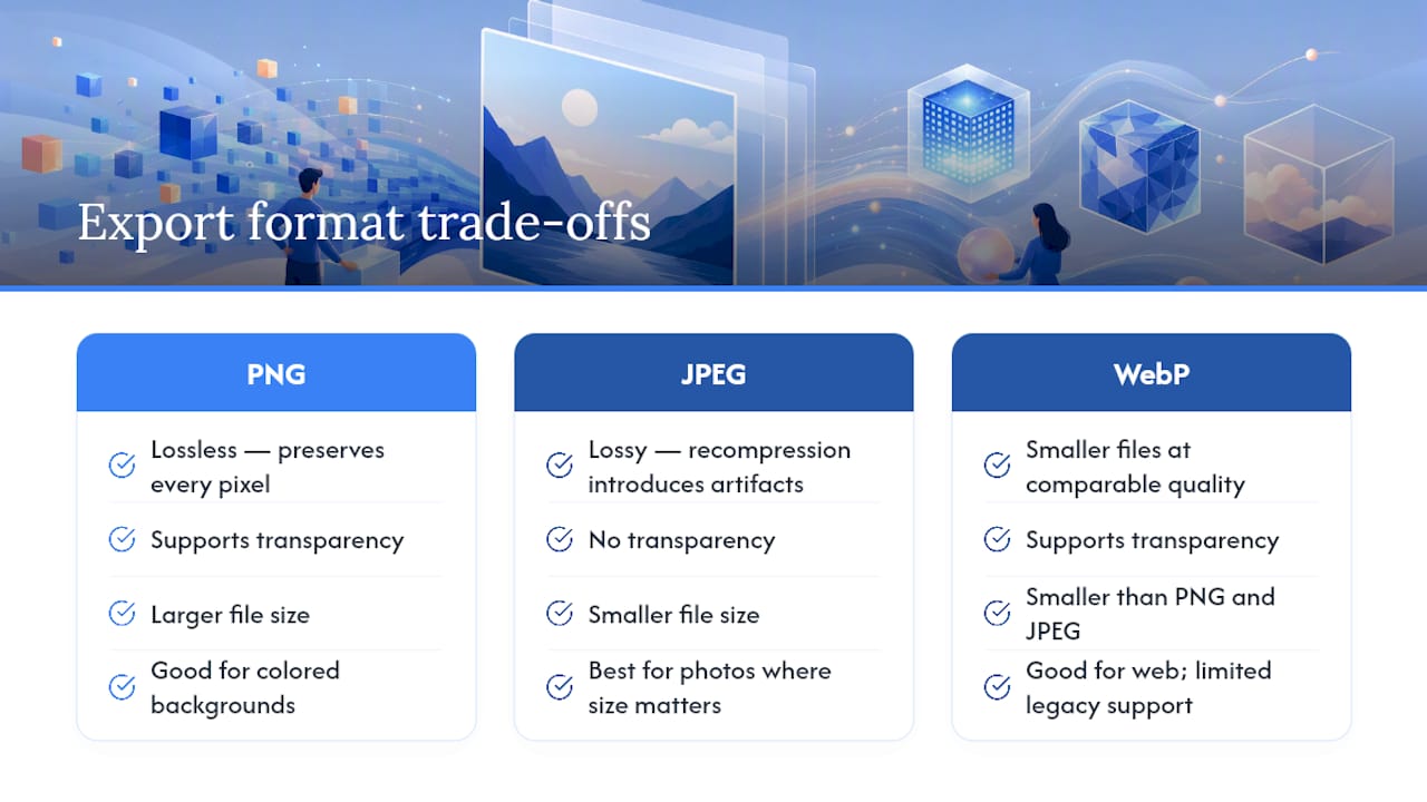 Which file format should you export? — overview diagram