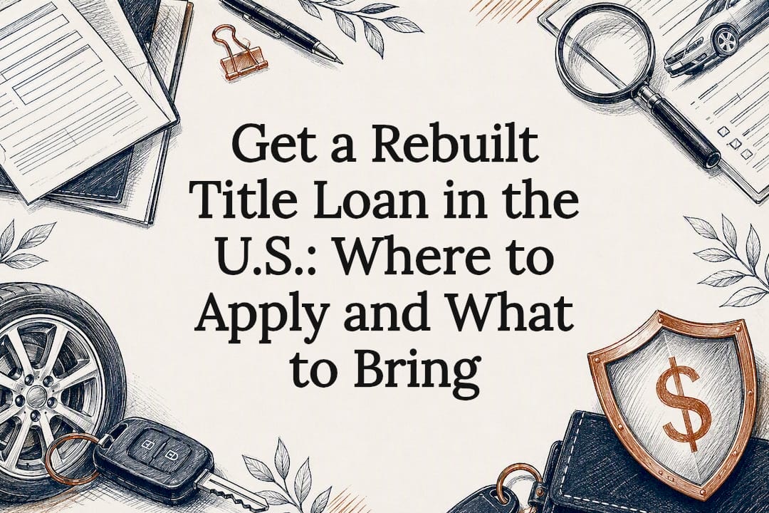 Decorative rebuilt title loan title card