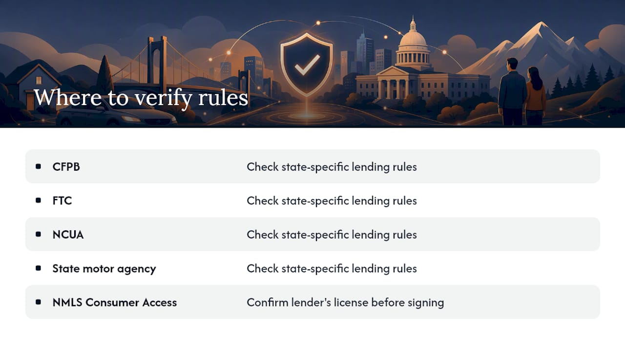 Sources for verifying state lending rules
