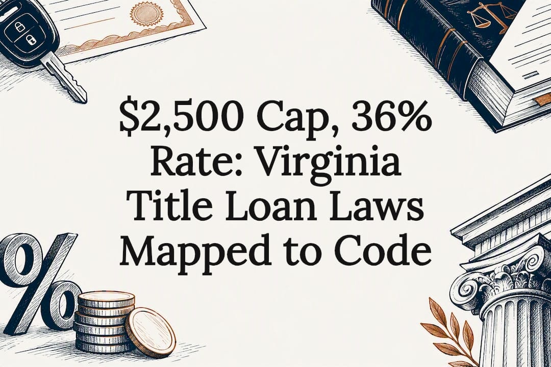 Decorative Virginia title loan law illustration