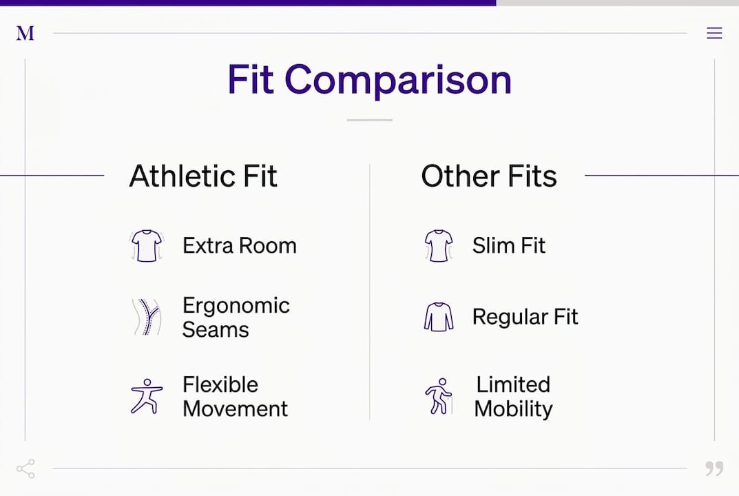 Infographic comparing athletic fit with other fits