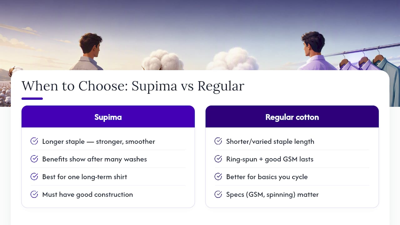 The Honest Verdict on Supima vs Regular Cotton — overview diagram