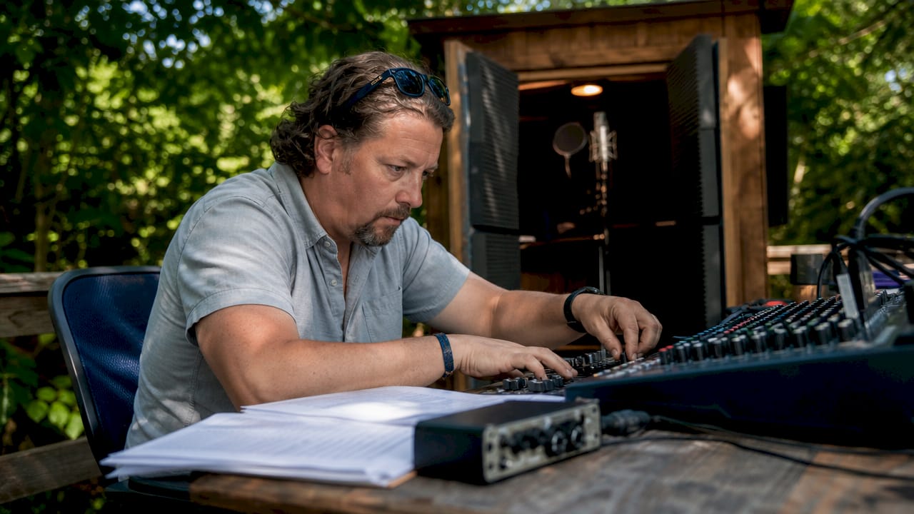Sound engineer managing animation voice casting