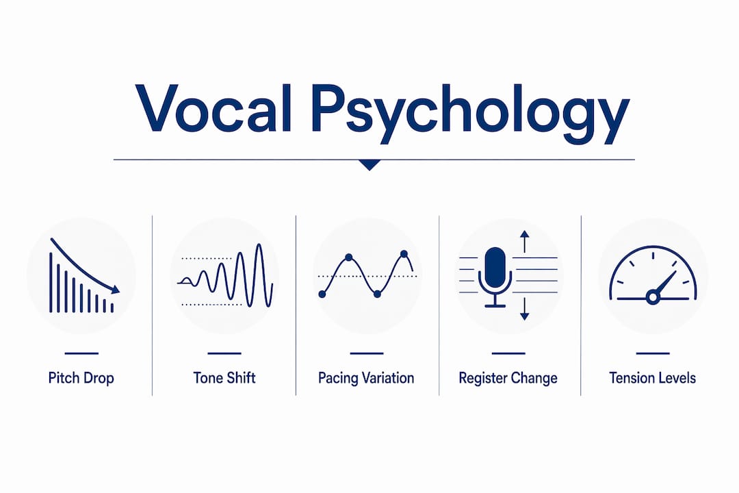 Infographic of vocal variations linked to psychology