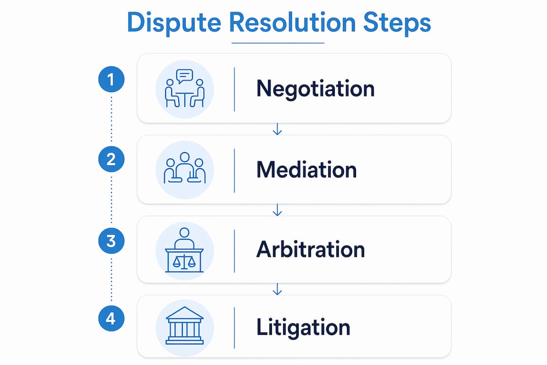 Infographic showing serious injury dispute resolution steps