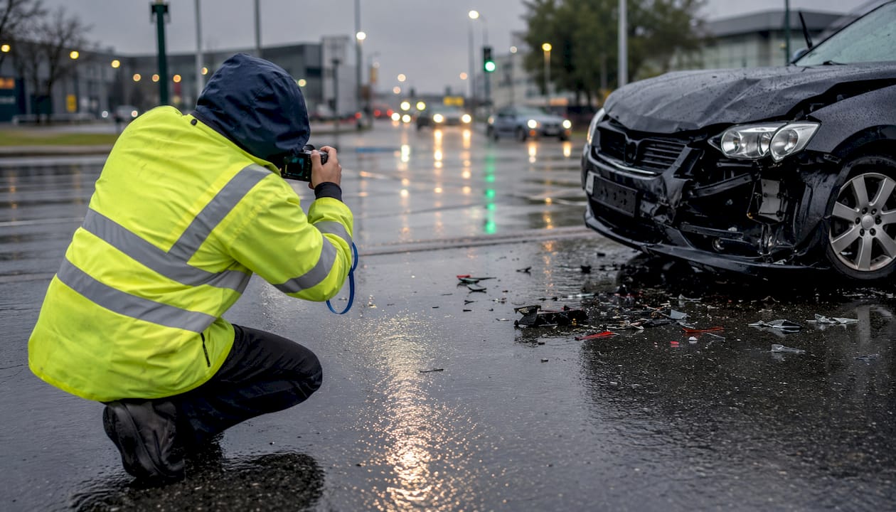 Serious injury claim documentation: your 2026 guide 2 Hands holding camera photographing accident scene