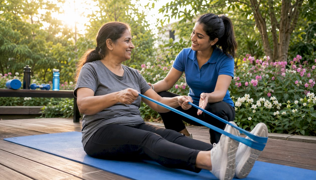Workers comp medical expenses covered: what to claim 2 Physiotherapist guiding patient in rehab exercise