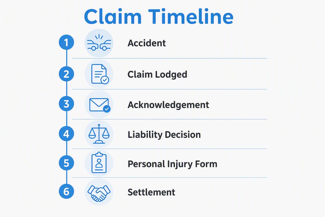 Infographic showing TAC claim process timeline