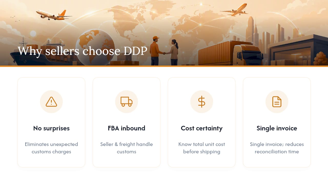 Why ecommerce sellers choose DDP over other Incoterms — overview diagram