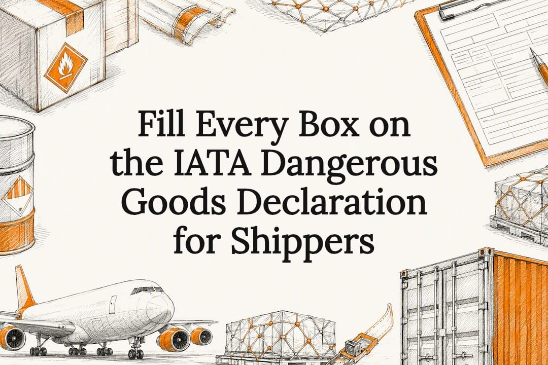 Dangerous goods declaration title card