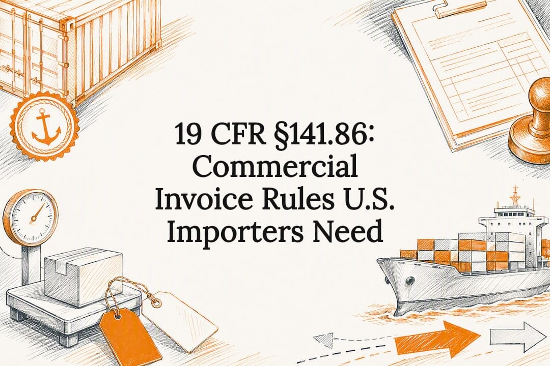 Decorative commercial invoice customs title card