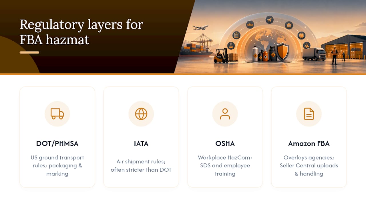 Hazmat regulatory frameworks and FBA requirements