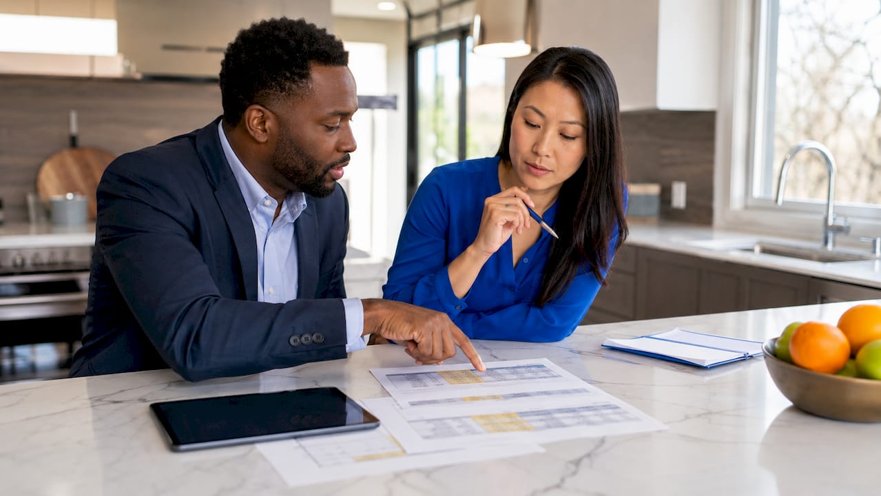 Two professionals discussing regulatory retention periods