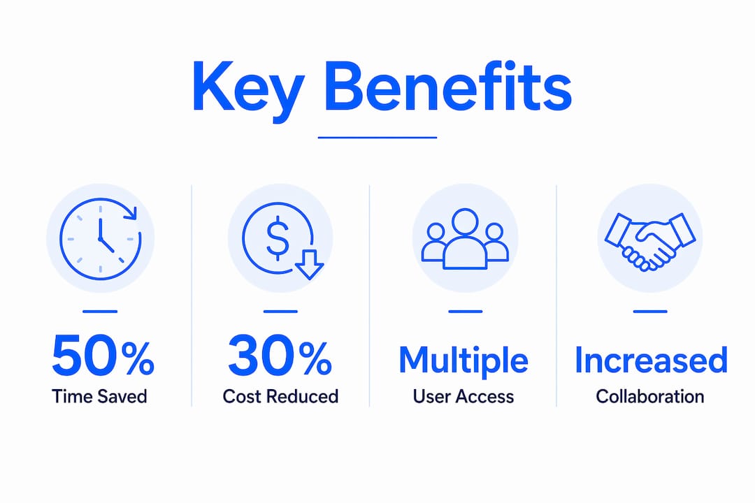 Infographic highlighting key benefits of searchable discovery tools