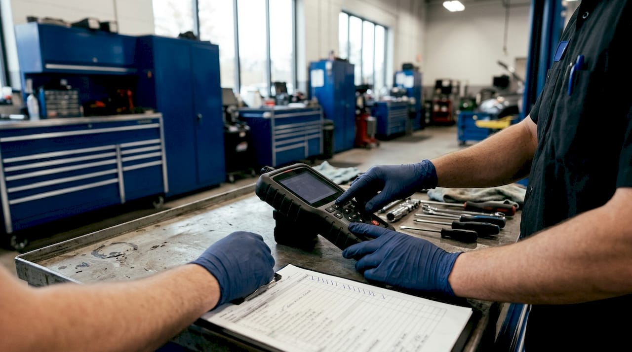 Hands operating bi-directional Haldex scanner device