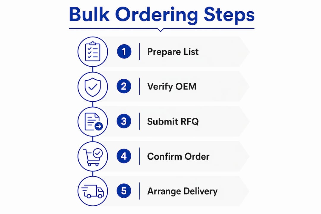 Infographic of bulk Haldex parts ordering steps