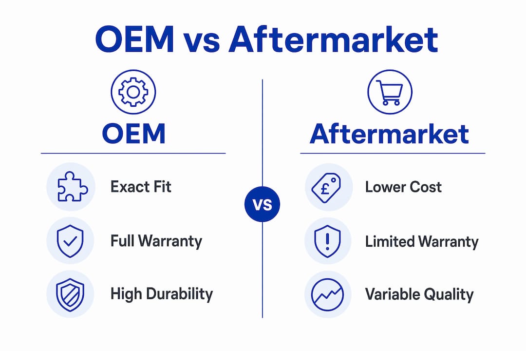 Infographic comparing OEM vs aftermarket seal kits