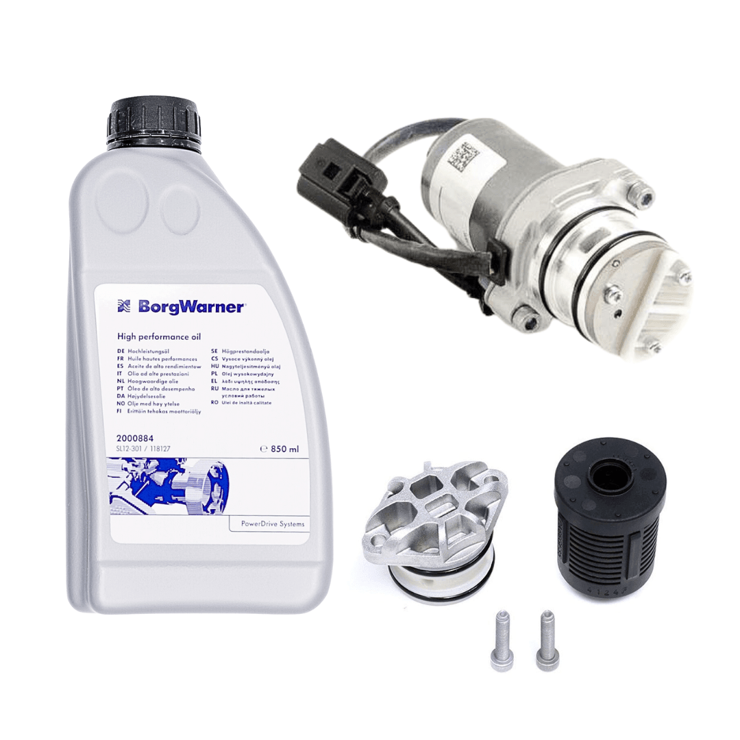 BorgWarner 4th Gen Haldex Pump 0AY598549A + Filter 111358 + high-performance BorgWarner oil Kit