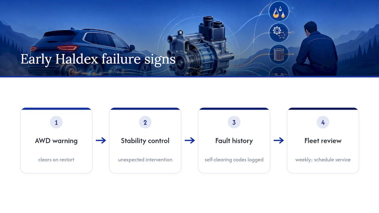 Diagram of Haldex fault code early warning signals