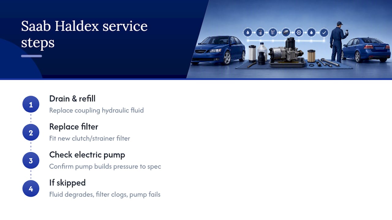 What is a Saab Haldex service, exactly? — overview diagram