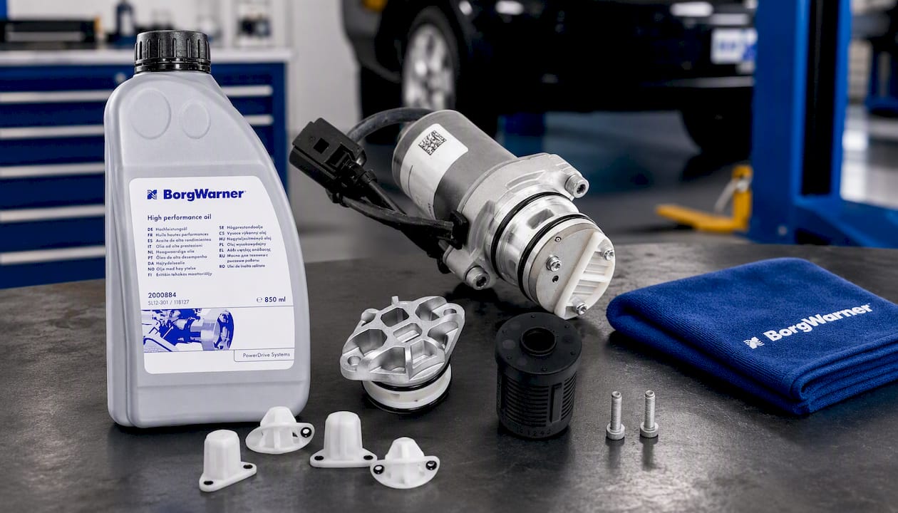 BorgWarner 4th Gen Haldex Pump 0AY598549A + Filter 111358 + high-performance BorgWarner oil Kit