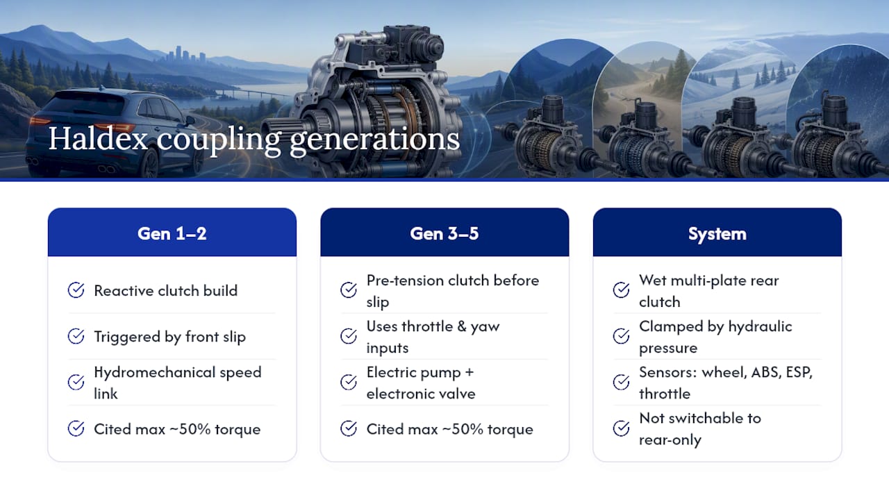 Rear wheel drive only Haldex: how the coupling actually works — overview diagram