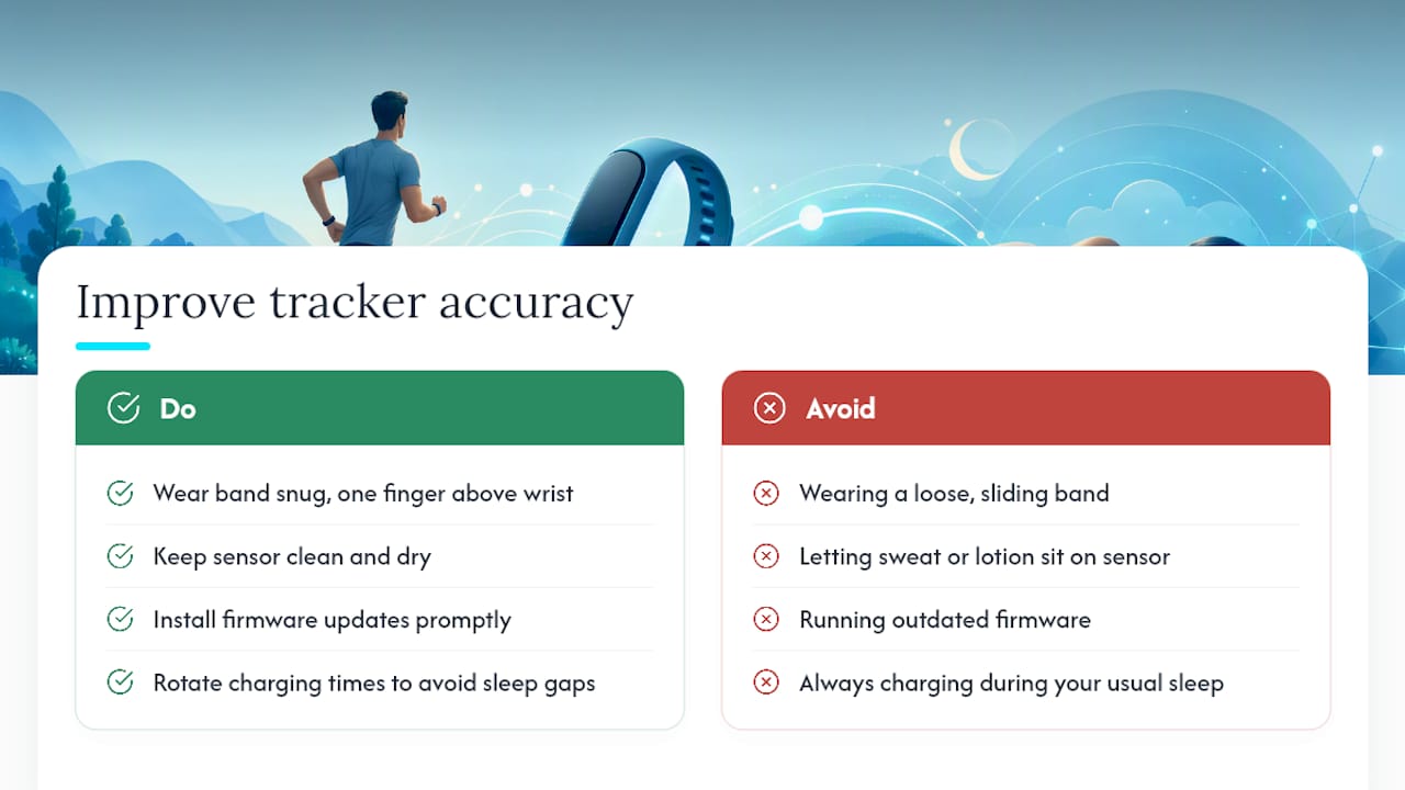 Simple ways to improve your fitness tracker's accuracy — overview diagram