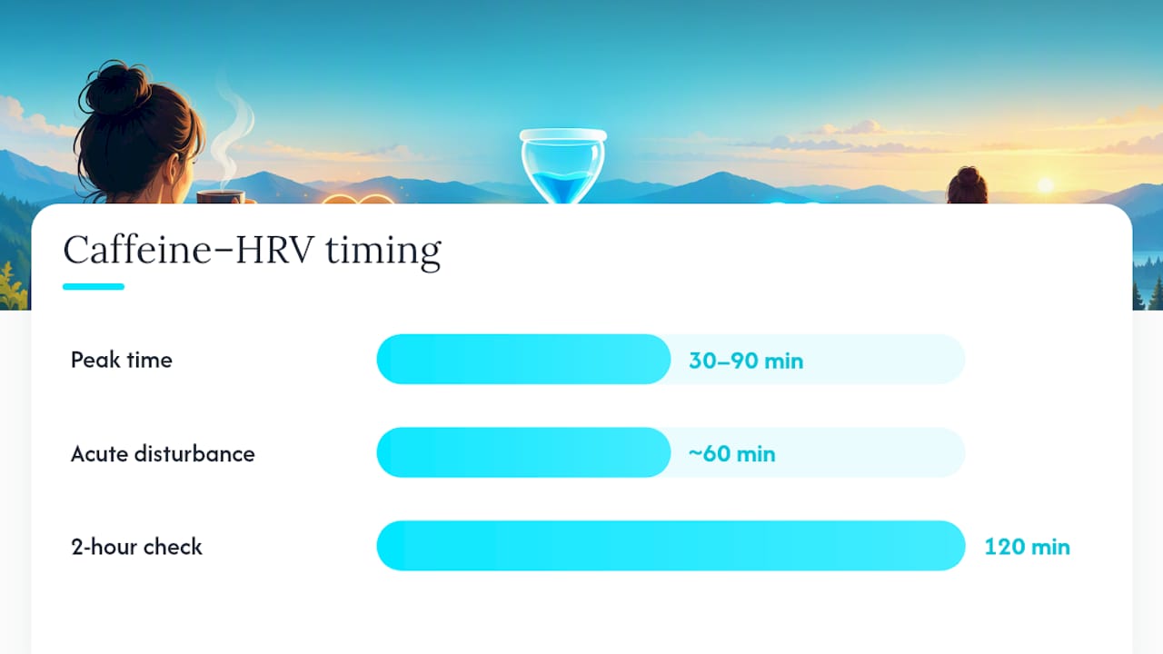 Caffeine timing and acute HRV response timeline