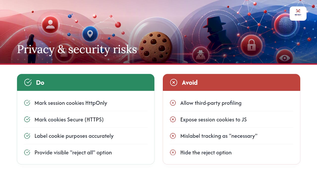 Why cookies raise privacy and security concerns — overview diagram