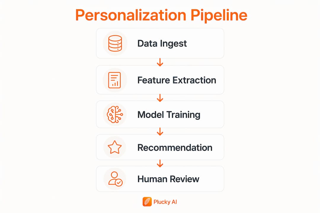 Infographic illustrating AI career recommendation pipeline