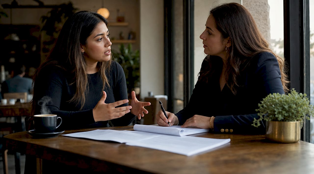Client and lawyer consulting about DWI defense