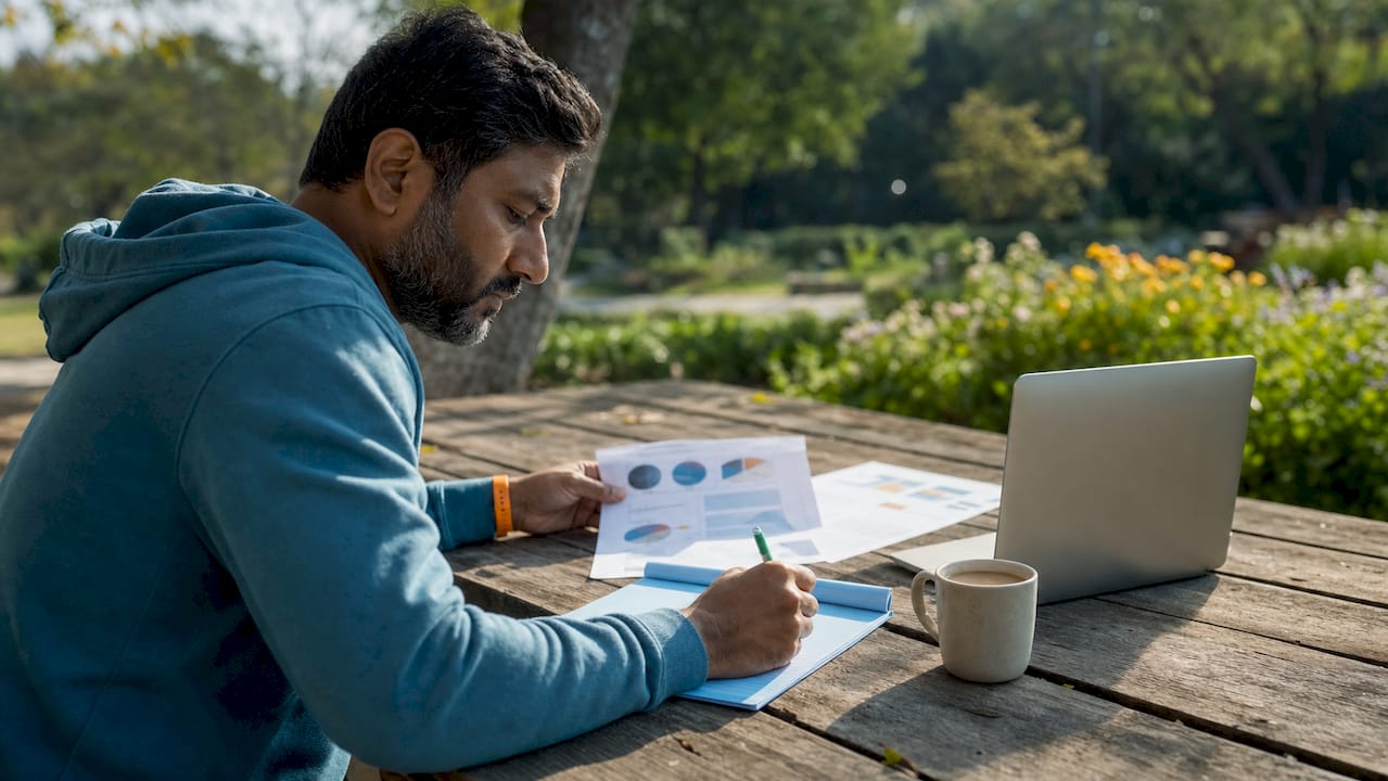 Professional researching LinkedIn audience personas