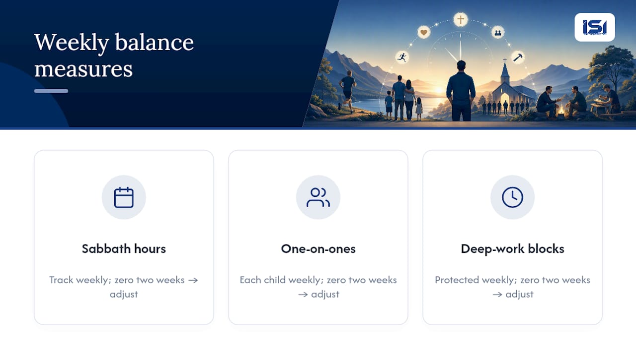 Weekly scorecard for work life alignment