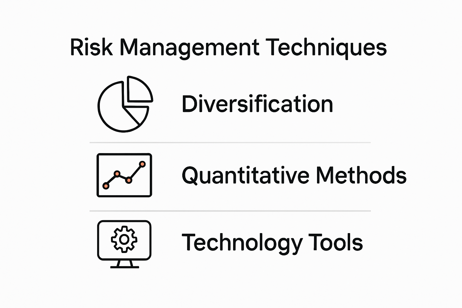 Key risk management techniques visual summary infographic