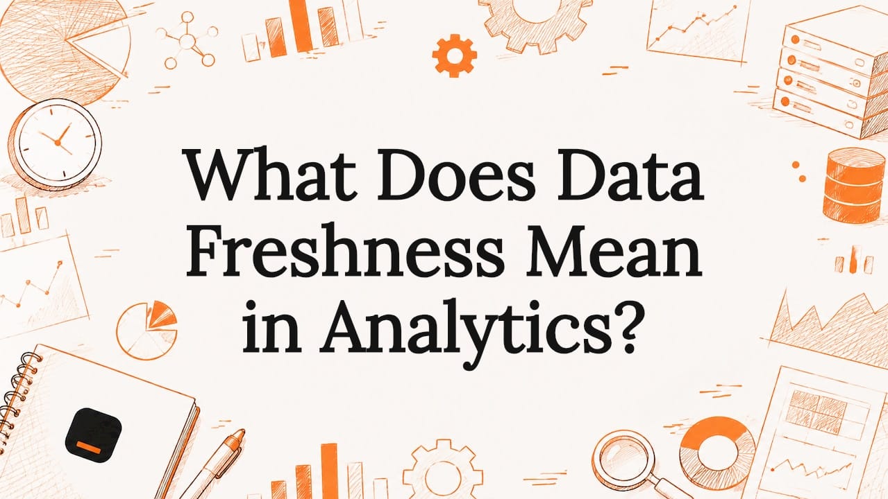 Decorative title card illustration for data freshness article