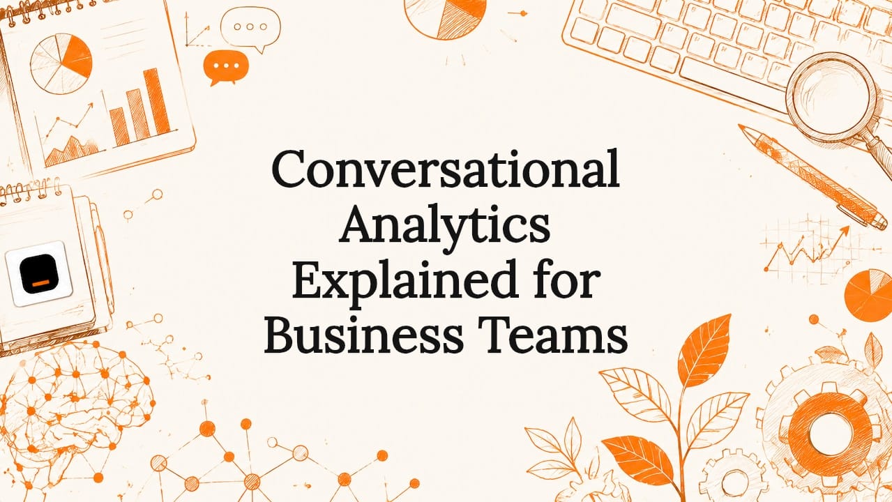 Decorative title card illustration for conversational analytics