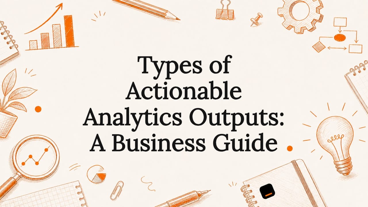 Decorative analytics blog title card illustration