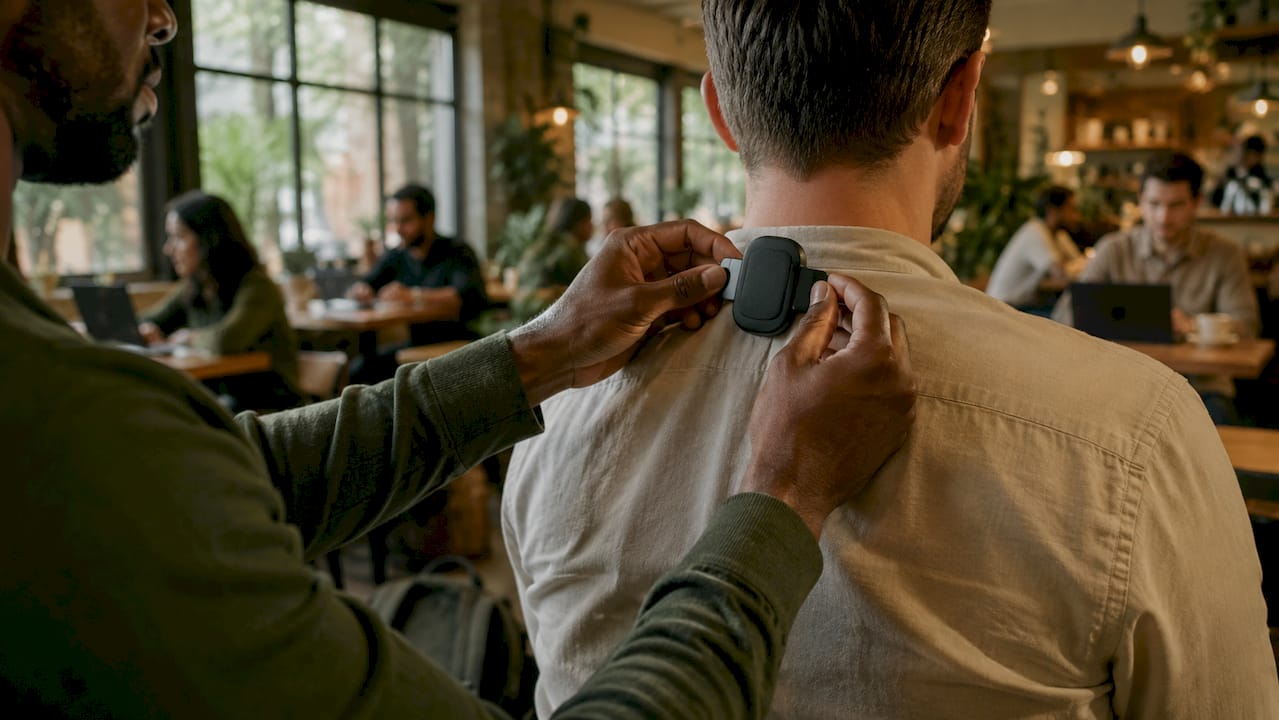 Hands attaching posture feedback device
