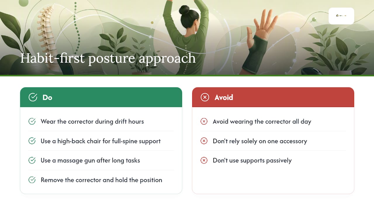 Why Habitposture takes a habit-first approach to posture gear — overview diagram