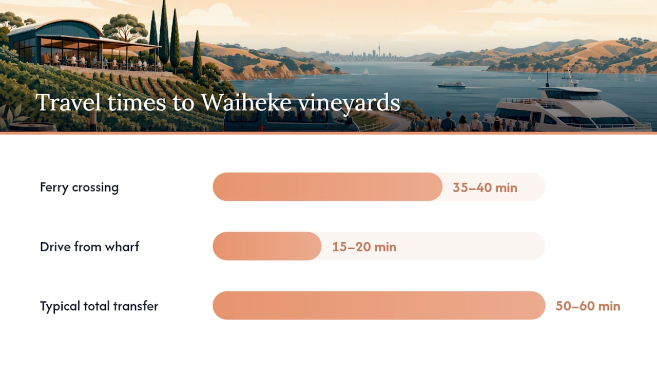 How do you plan and book an organic winery visit on Waiheke? — overview diagram