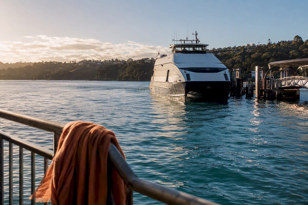 Ferry approaching Matiatia on Waiheke Island
