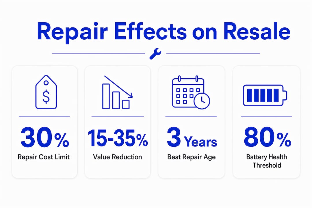 Infographic showing repair impact on resale value