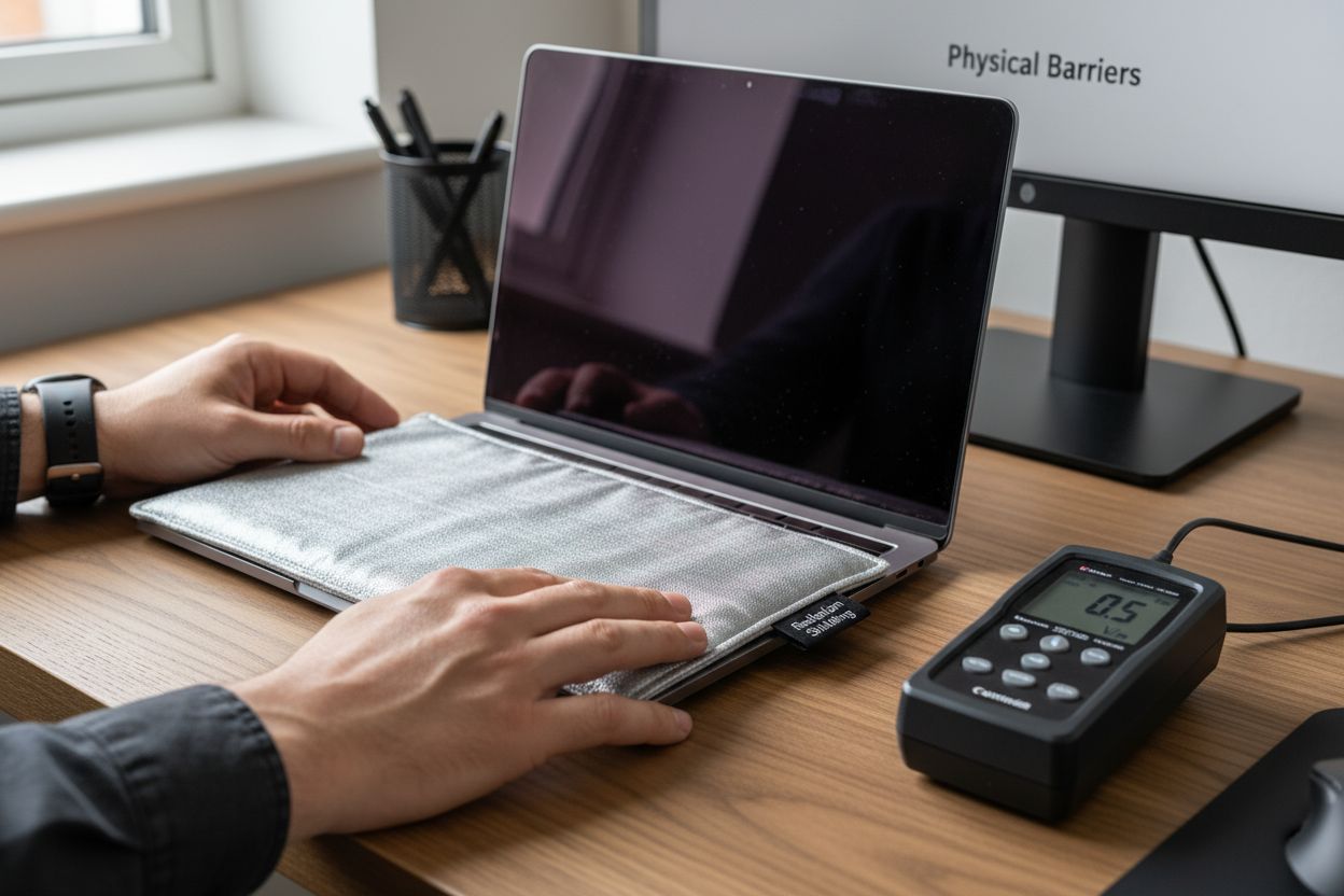 physical barrier laptop