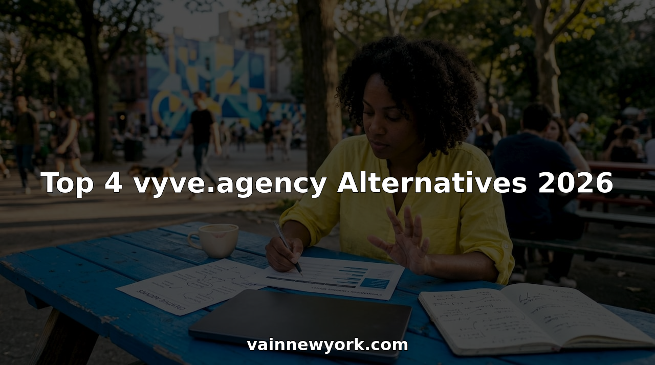 Woman reviewing creative agency comparison documents