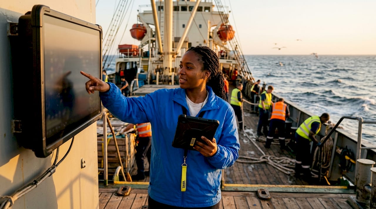 Coordinator managing maritime crew logistics