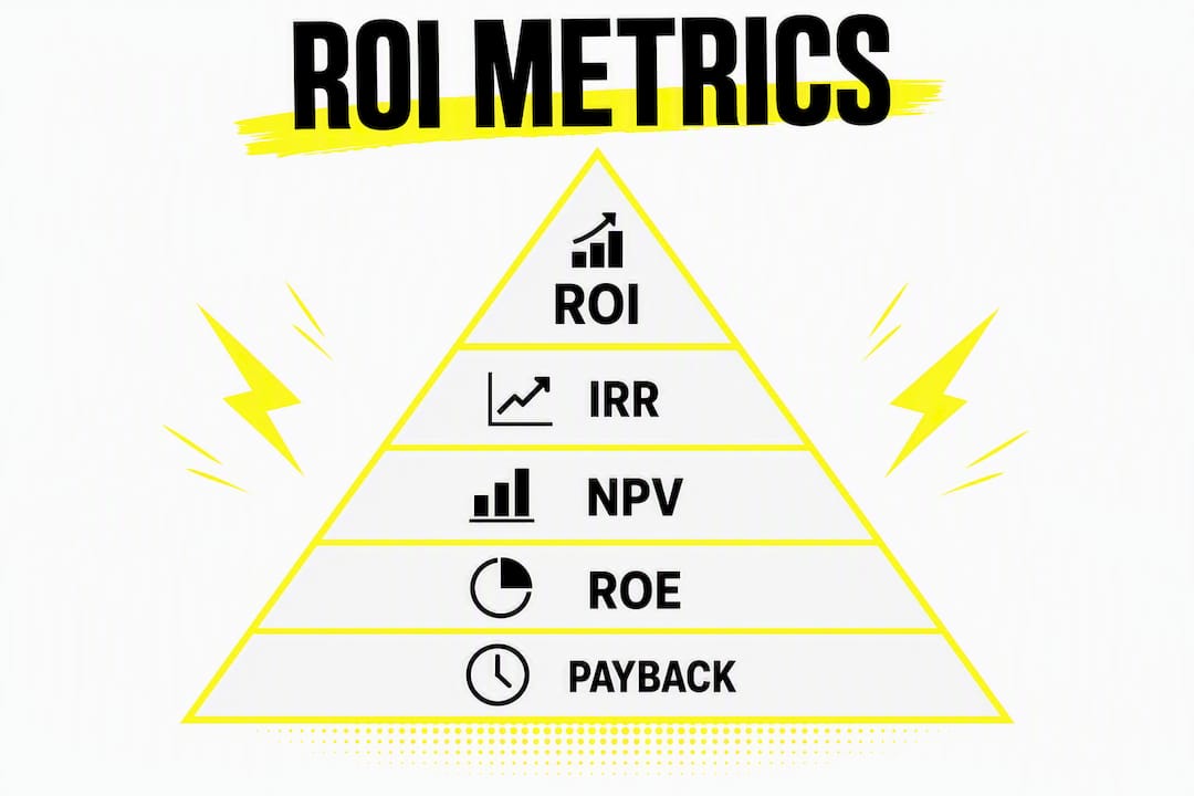 Infographic comparing ROI metrics hierarchy
